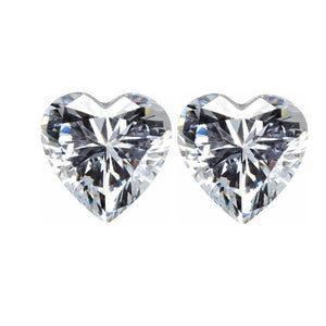 Lab Created Heart White Cubic Zirconia
