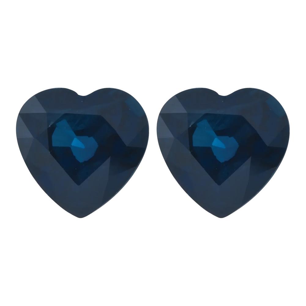 Natural Heart Loose Blue Sapphire