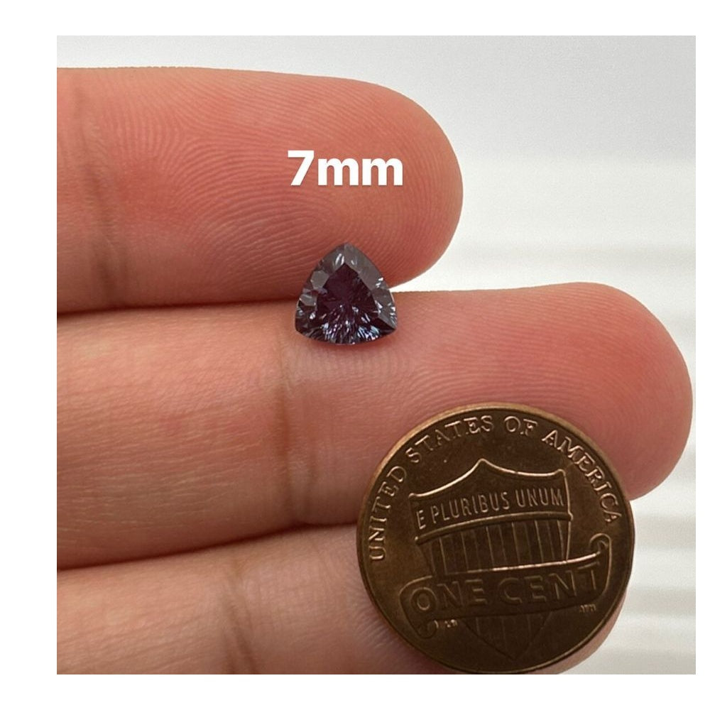 Trillion Concave Best Lab Created Alexandrite
