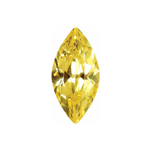 Lab Created Marquise Yellow Cubic Zirconia