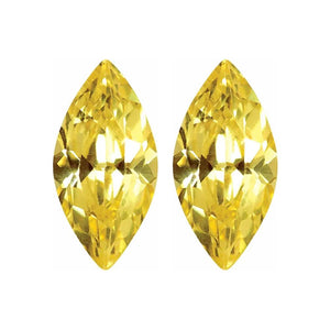 Lab Created Marquise Yellow Cubic Zirconia