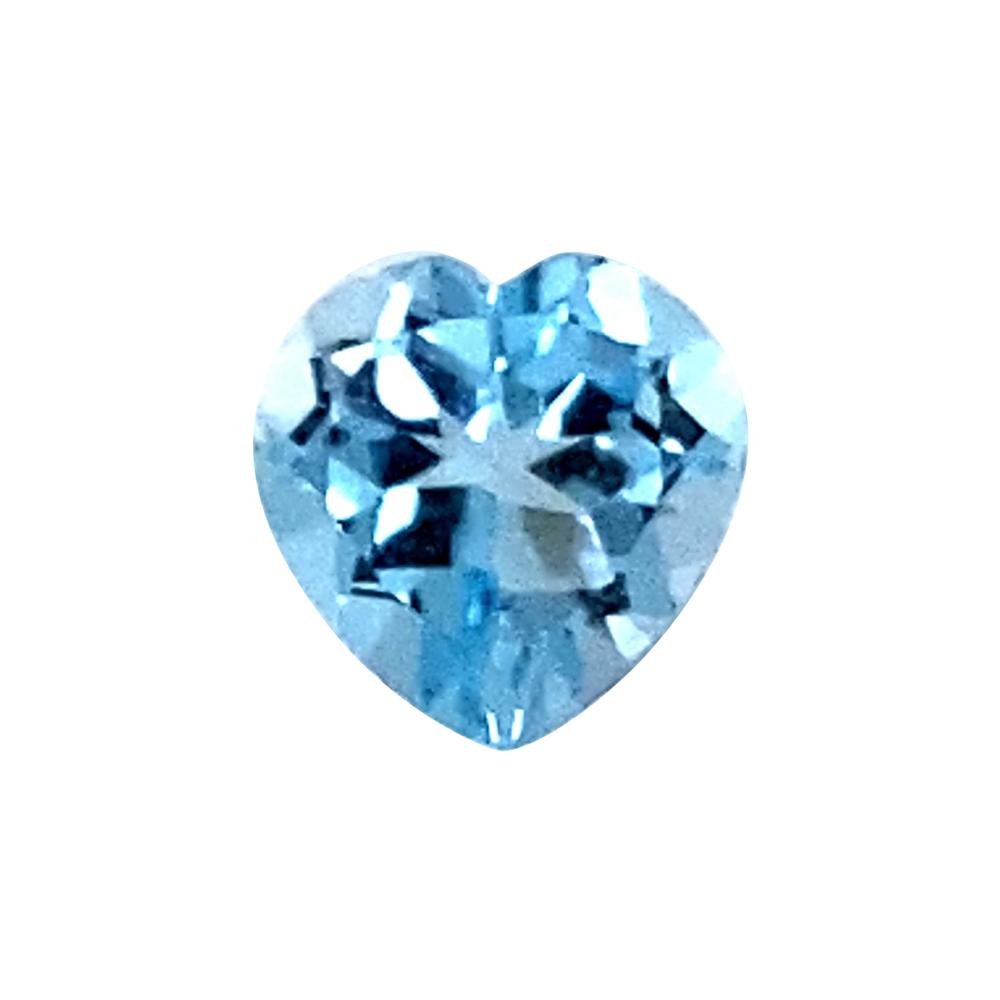 Heart Cut Loose Sky Blue Topaz