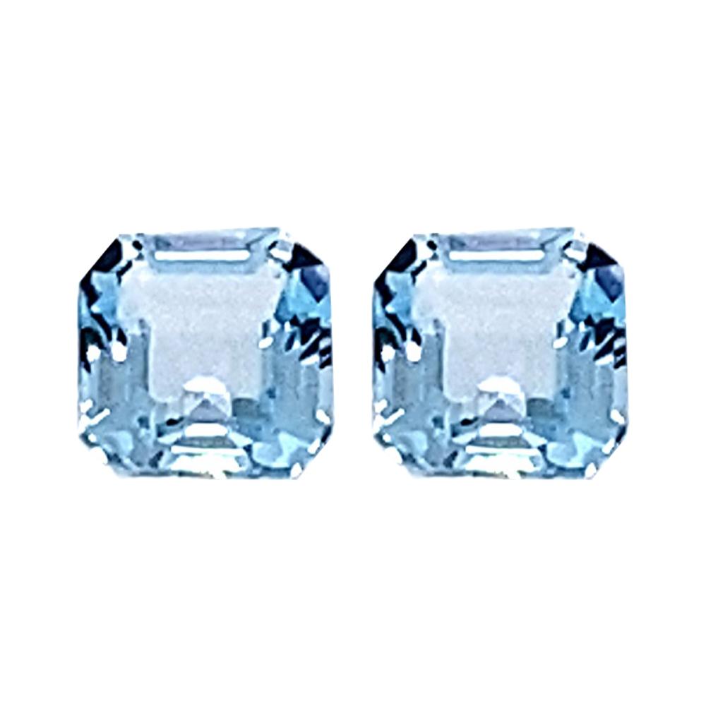 Asscher Cut Loose Sky Blue Topaz