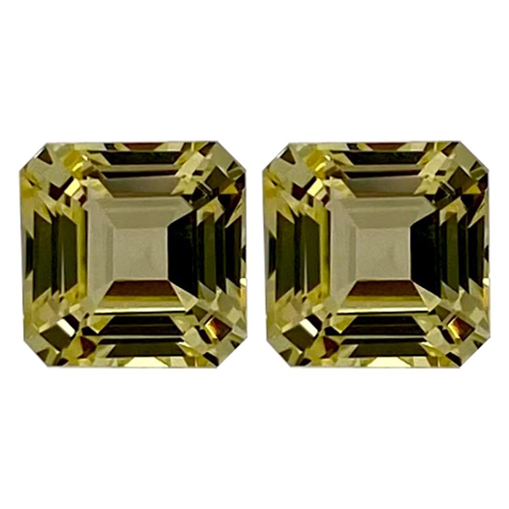 Synthetic Yellow Sapphire Asscher Cut