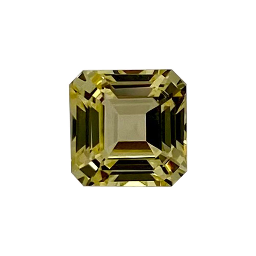 Synthetic Yellow Sapphire Asscher Cut