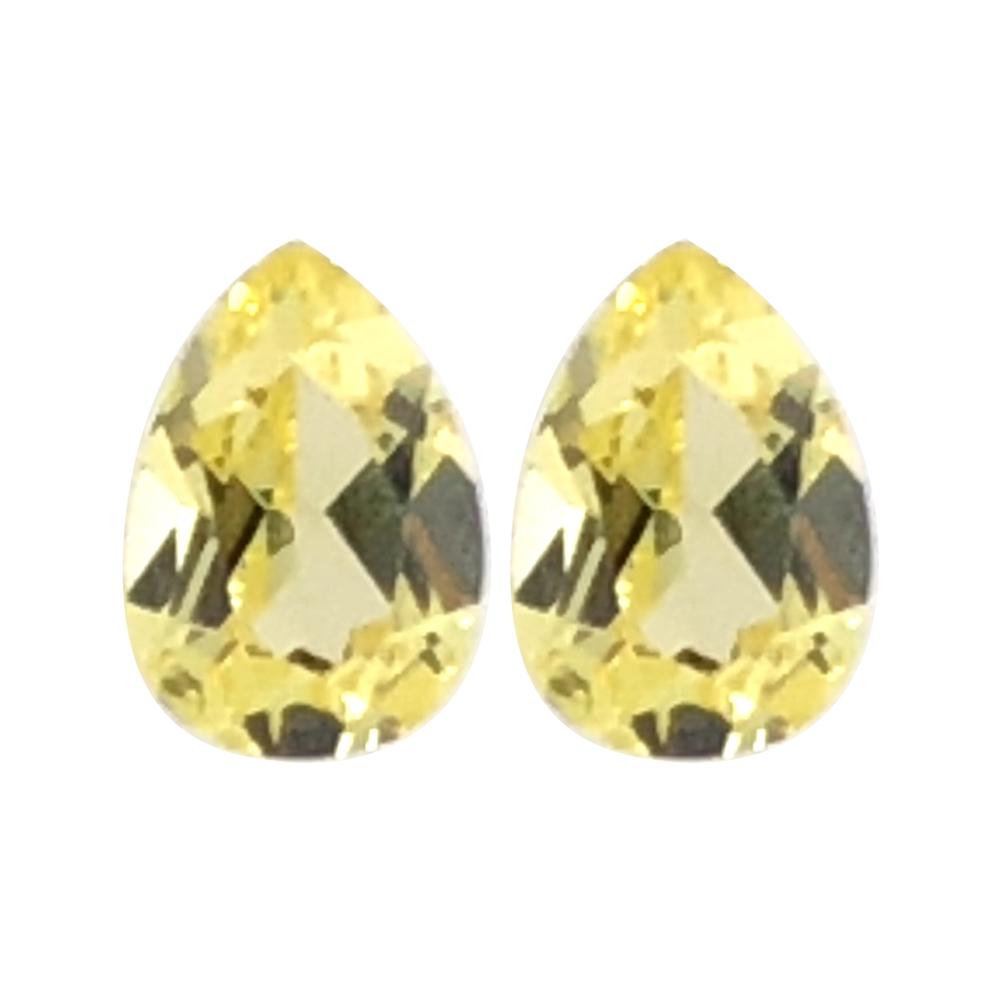 Synthetic Yellow Sapphire Pear Cut