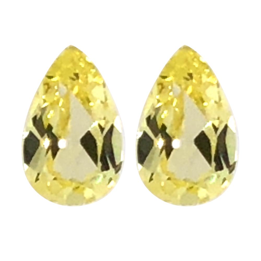 Synthetic Yellow Sapphire Pear Cut