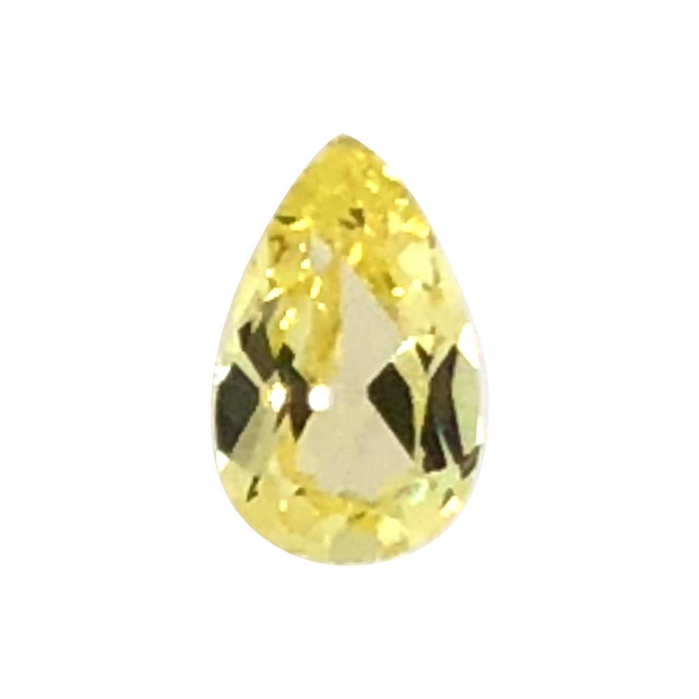 Synthetic Yellow Sapphire Pear Cut