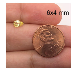 Synthetic Yellow Sapphire Pear Cut