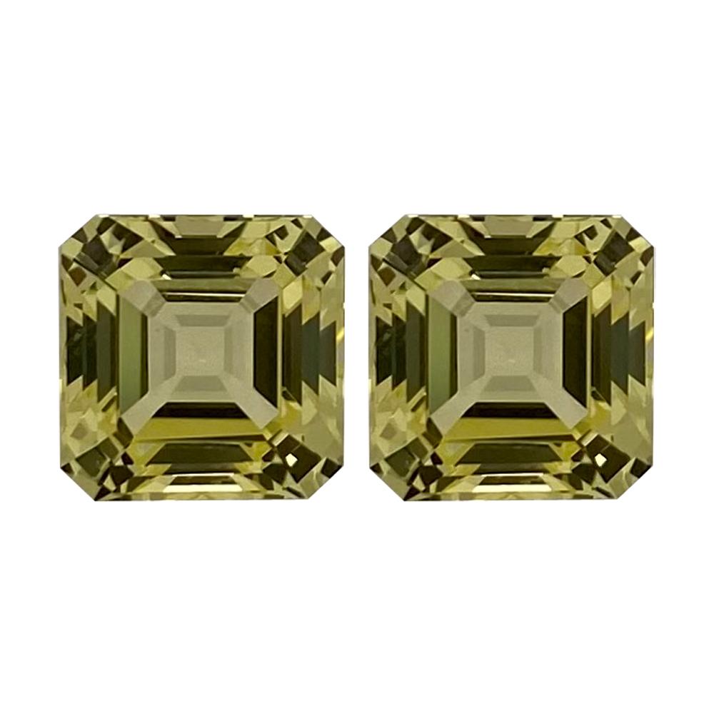 Synthetic Yellow Sapphire Asscher Cut