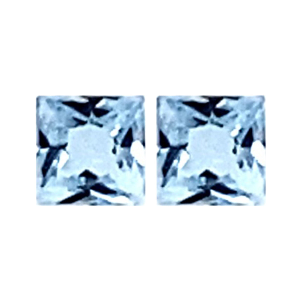 Princess Cut Loose Sky Blue Topaz