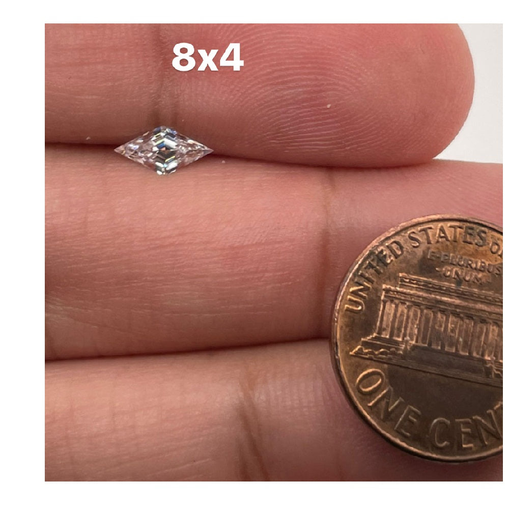 8x4mm(Weight range - 0.35-0.39 each stone)