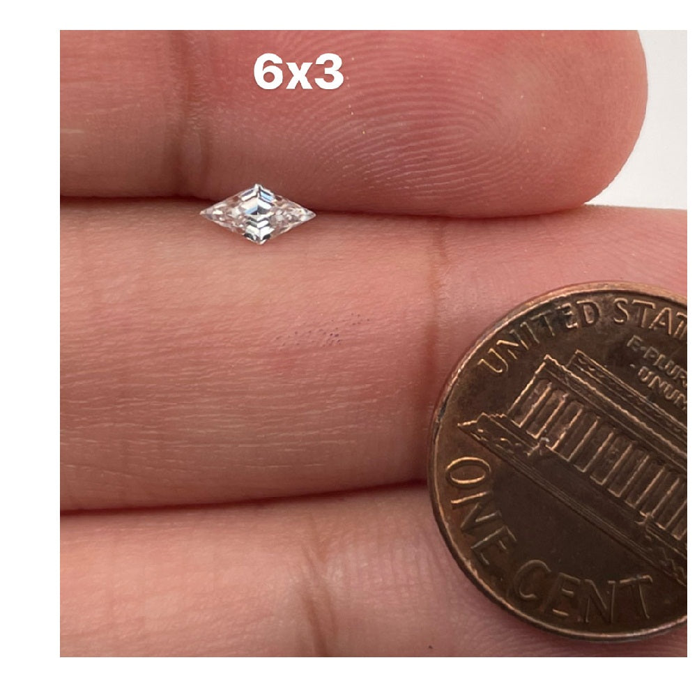 6x3mm(Weight range - 0.15-0.17 each stone)