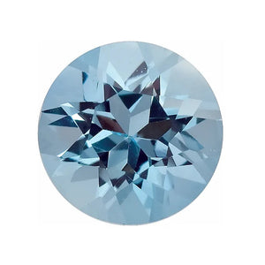 Natural Aquamarine Round Cut Calibrated Faceted