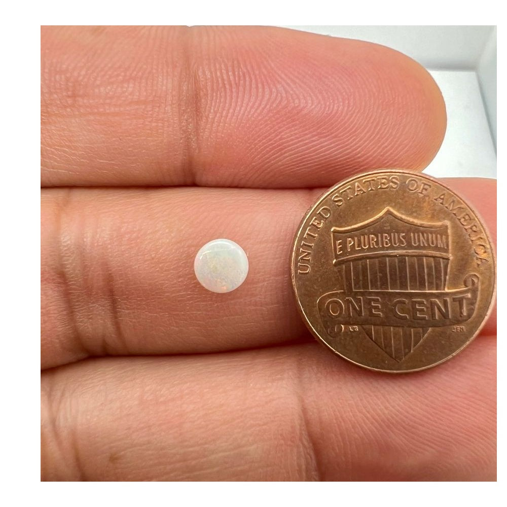 Round Cabochon Good White Opal