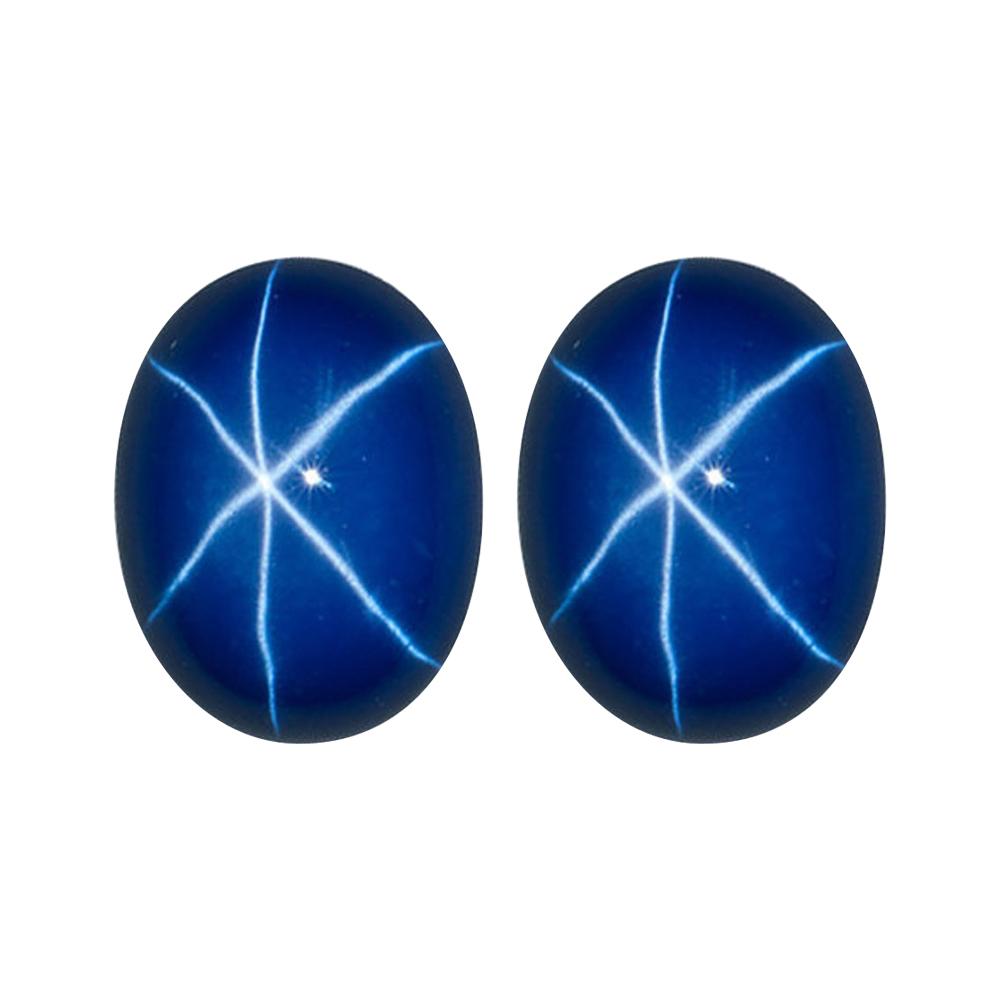 Lab Created Synthetic Blue Star Sapphire Oval Cabochon