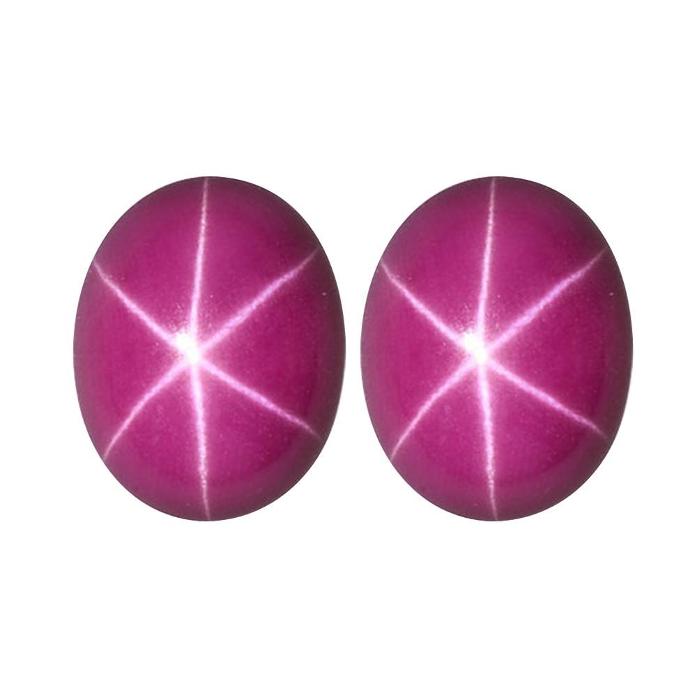 Lab Created Synthetic Star Ruby Oval Cabochon