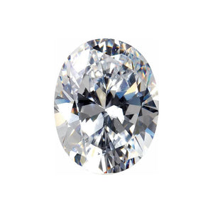 Lab Created Oval White Cubic Zirconia