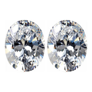 Lab Created Oval White Cubic Zirconia