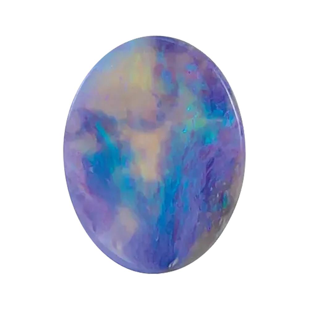 Natural Oval Cabochon Black Australian Opal