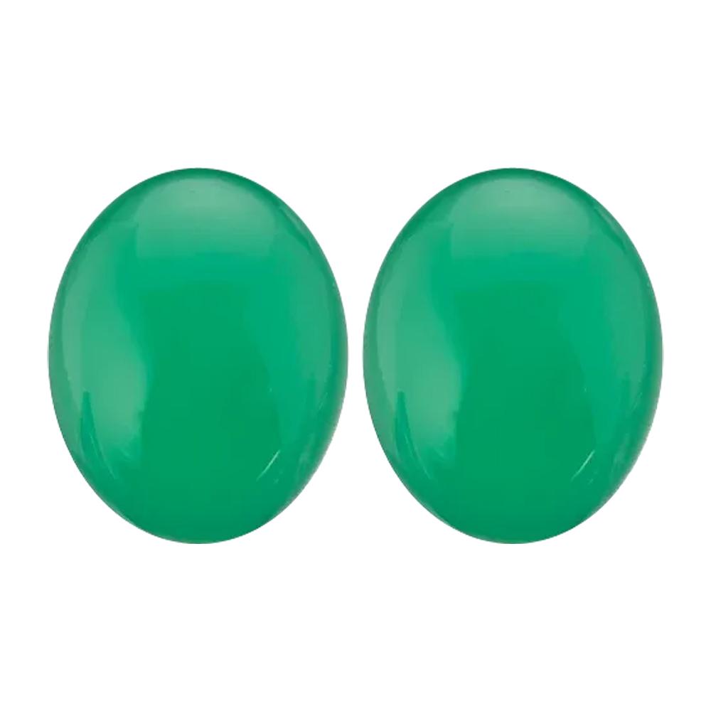 Natural Chrysoprase Oval Cabochon Cut