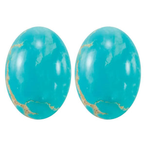 Natural Oval Cabochon Loose Kingman Turquoise