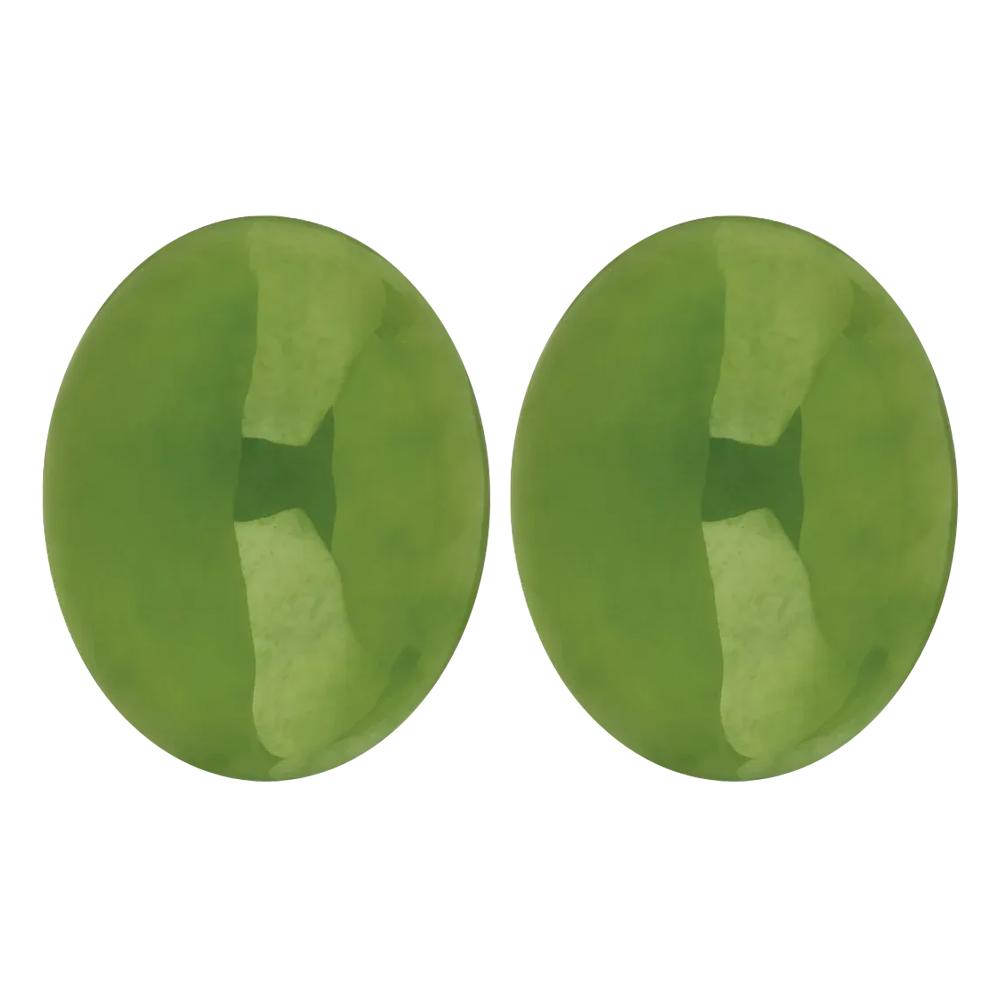 Natural Loose Oval Cabochon Nephrite Jade