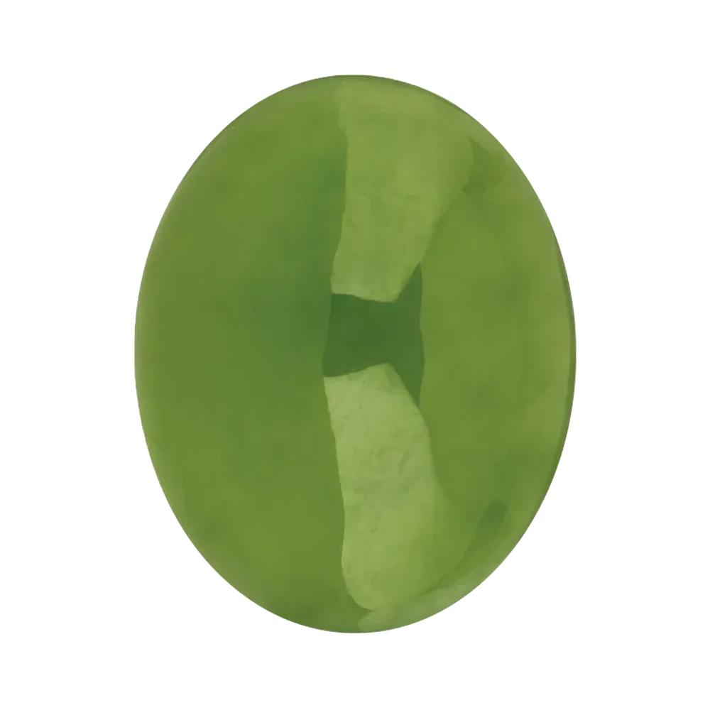 Natural Loose Oval Cabochon Nephrite Jade