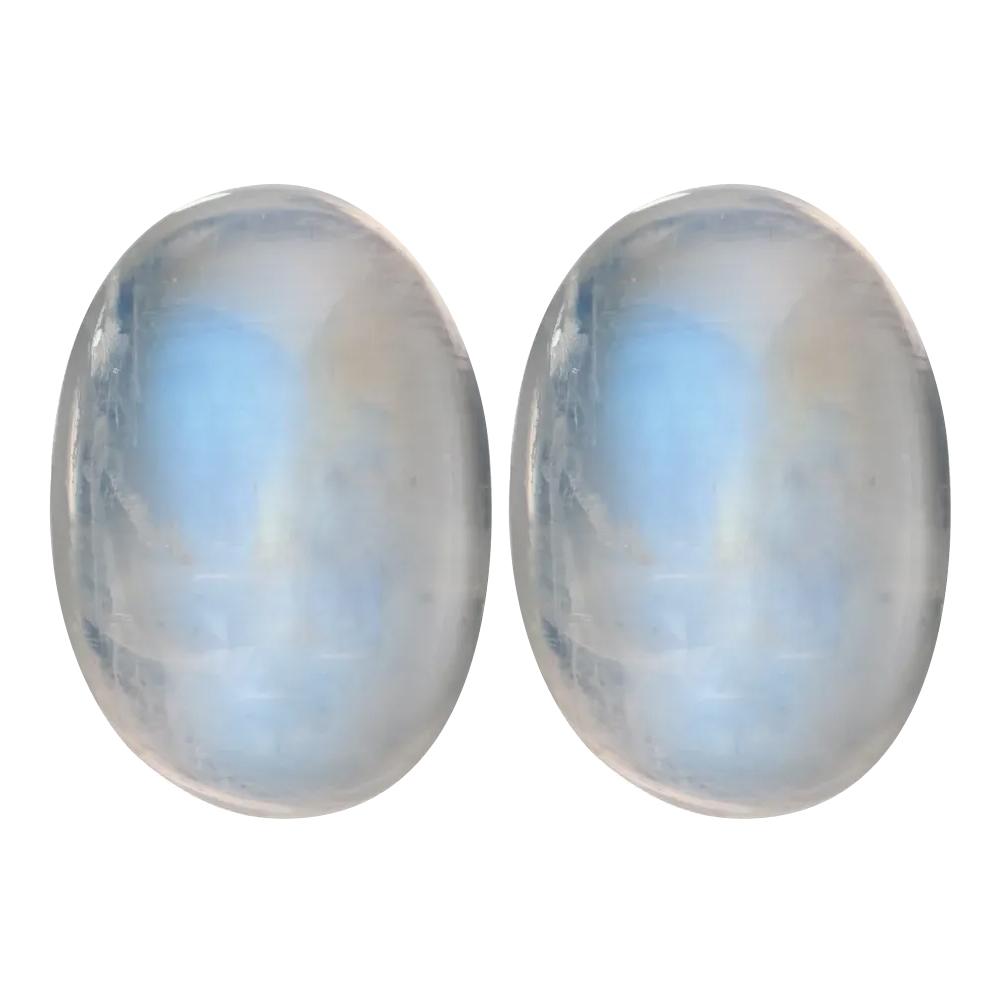 Natural Rainbow Moonstone Oval Shape Calibrated Cabochon Available in 4x3MM-10x8MM