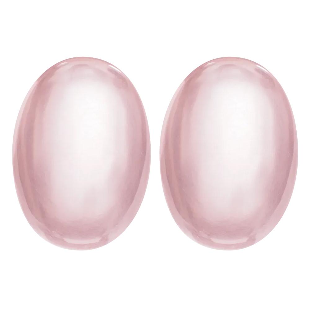 Natural Oval Cabochon Cut Loose Rose Quartz