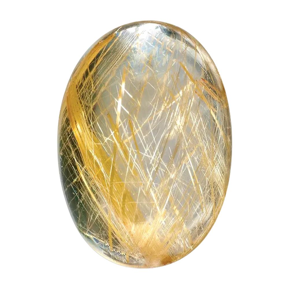 Natural Oval Cabochon Cut Loose Rutilated Quartz