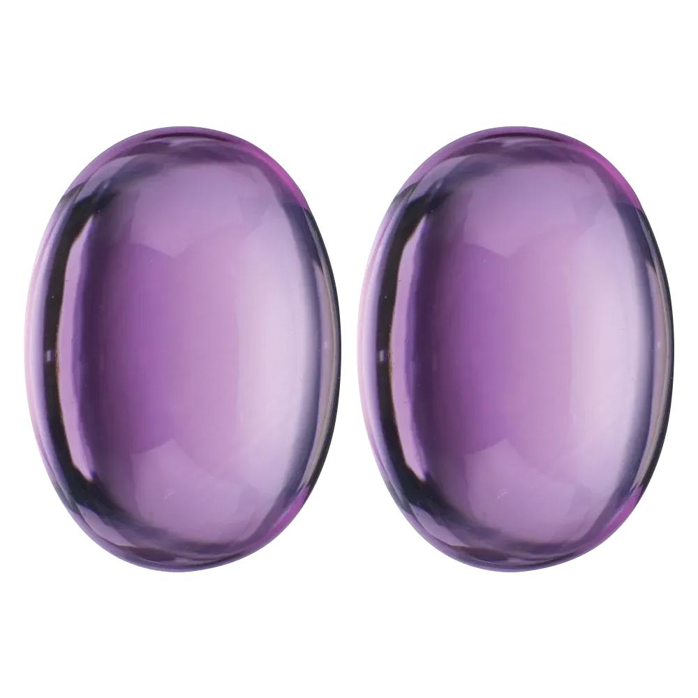Natural Loose Amethyst Oval Cabochon Cut