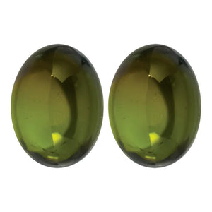Natural Oval Cabochon Loose Green Tourmaline