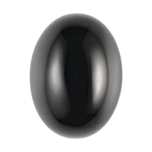 Natural Loose Oval Cabochon Cut Black Onyx