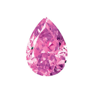 Lab Created Pear Pink Moissanite