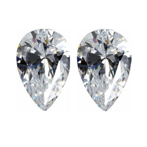 Lab Created Pear White Cubic Zirconia