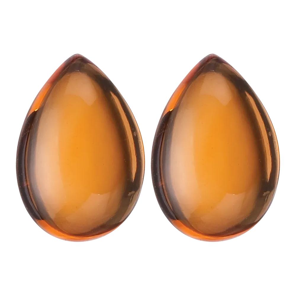 Natural Citrine Pear Cabochon Cut