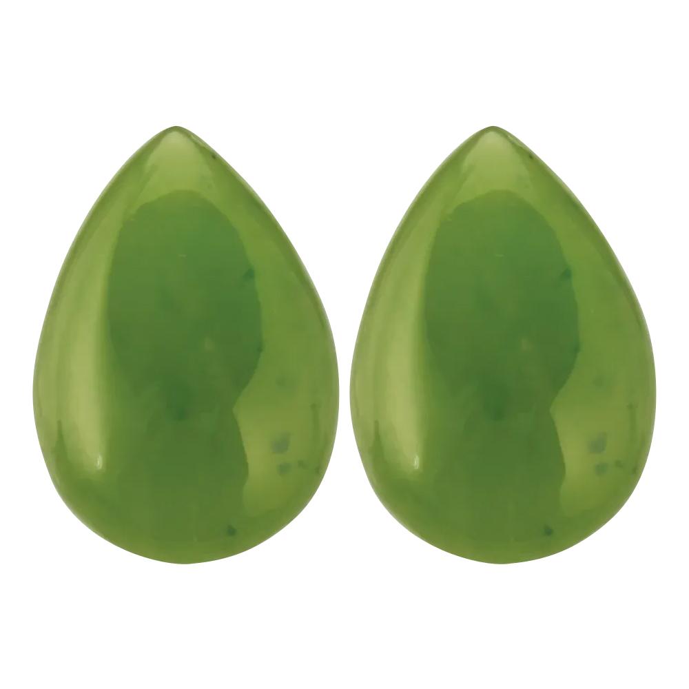 Natural Loose Pear Cabochon Nephrite Jade