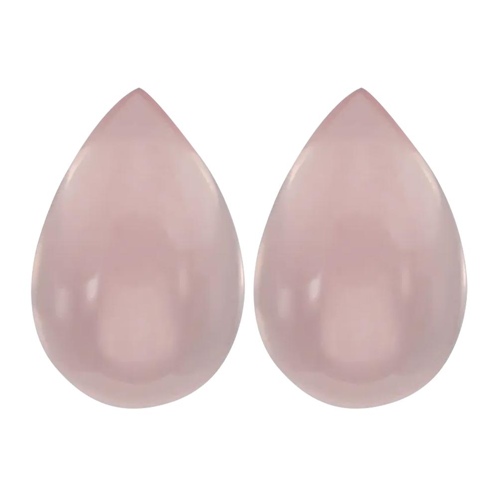 Natural Pear Cabochon Cut Loose Rose Quartz