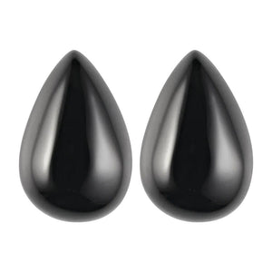 Natural Black Onyx Pear Shape Calibrated Cabochon-cut Available in 5x3MM-12x8MM