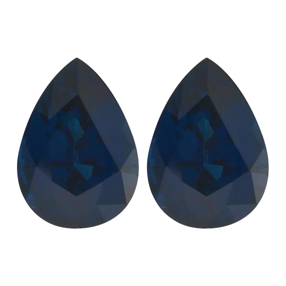 Natural Pear Loose Blue Sapphire