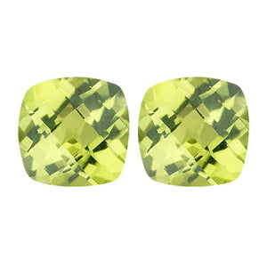 Natural Cushion Checkered Cut Loose Peridot