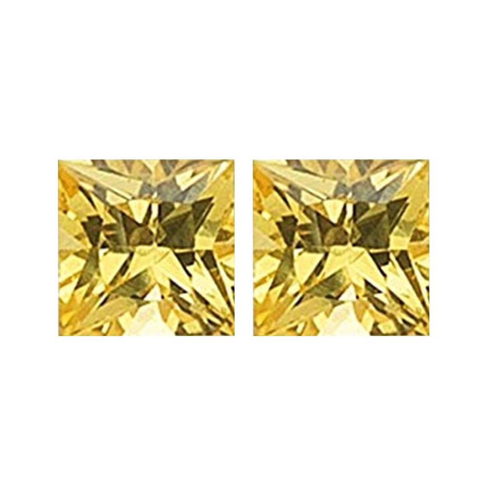 Natural Lemon Citrine Princess Cut