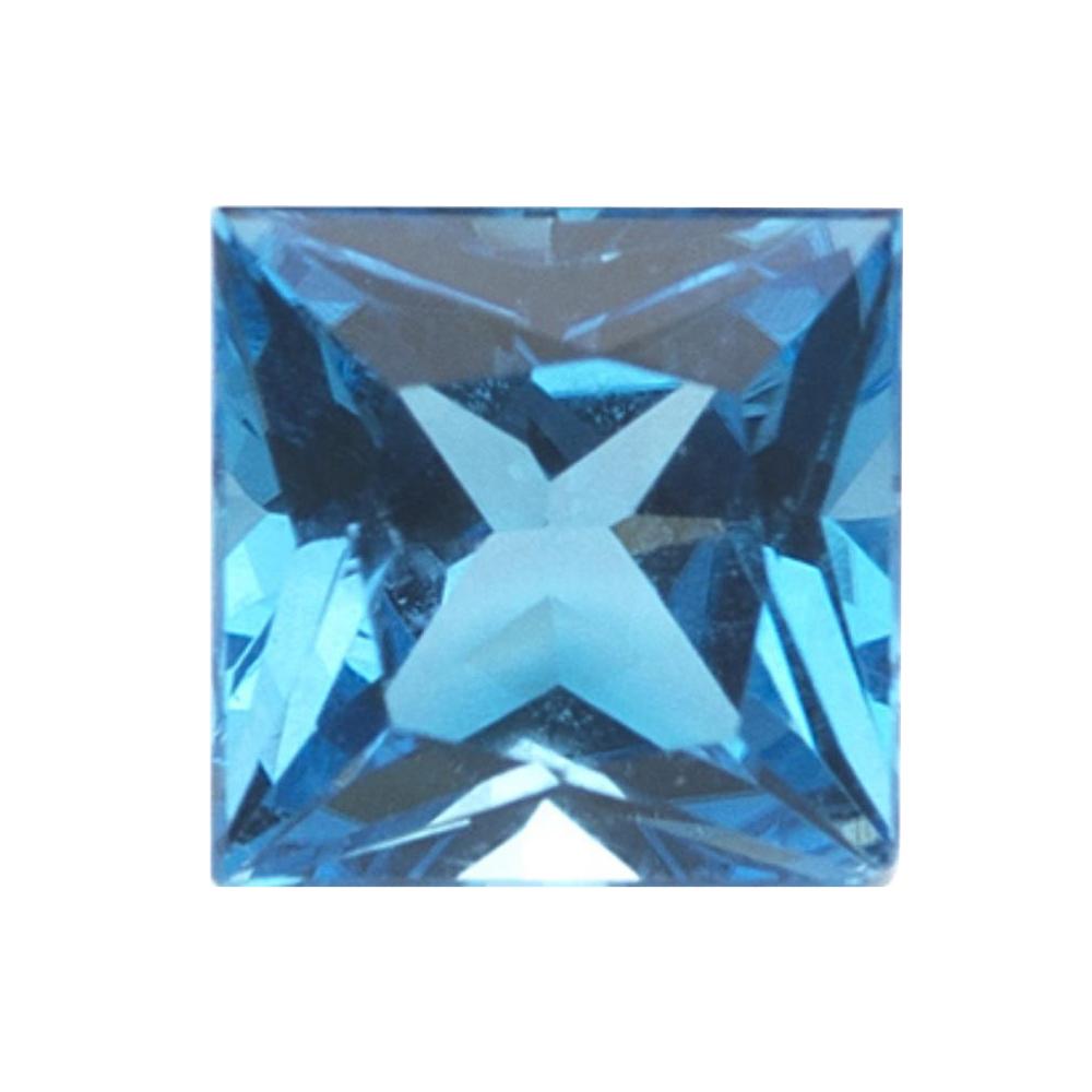 Swiss Blue Topaz Square Princess Cut