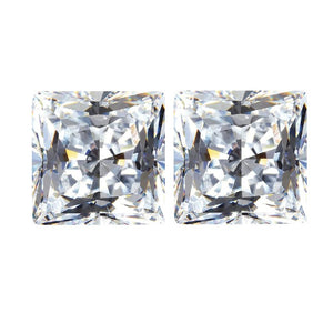 Lab Created Princess White Cubic Zirconia
