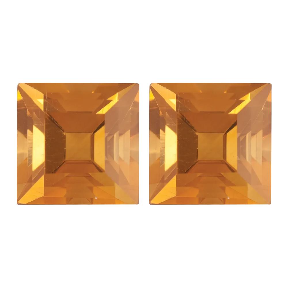 Natural Yellow Citrine Princess Step Cut