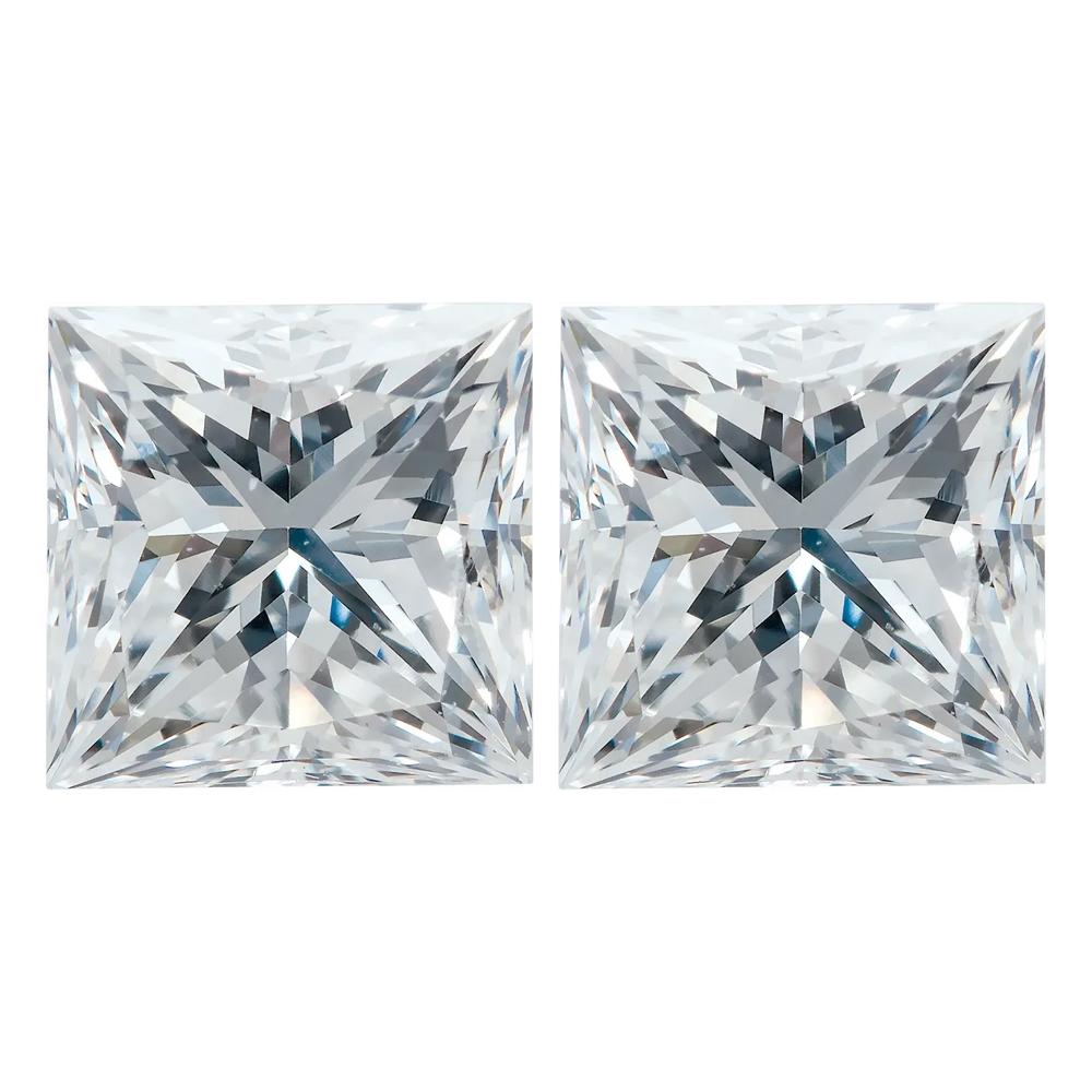 Natural Princess Cut GHI Color Loose White Diamond