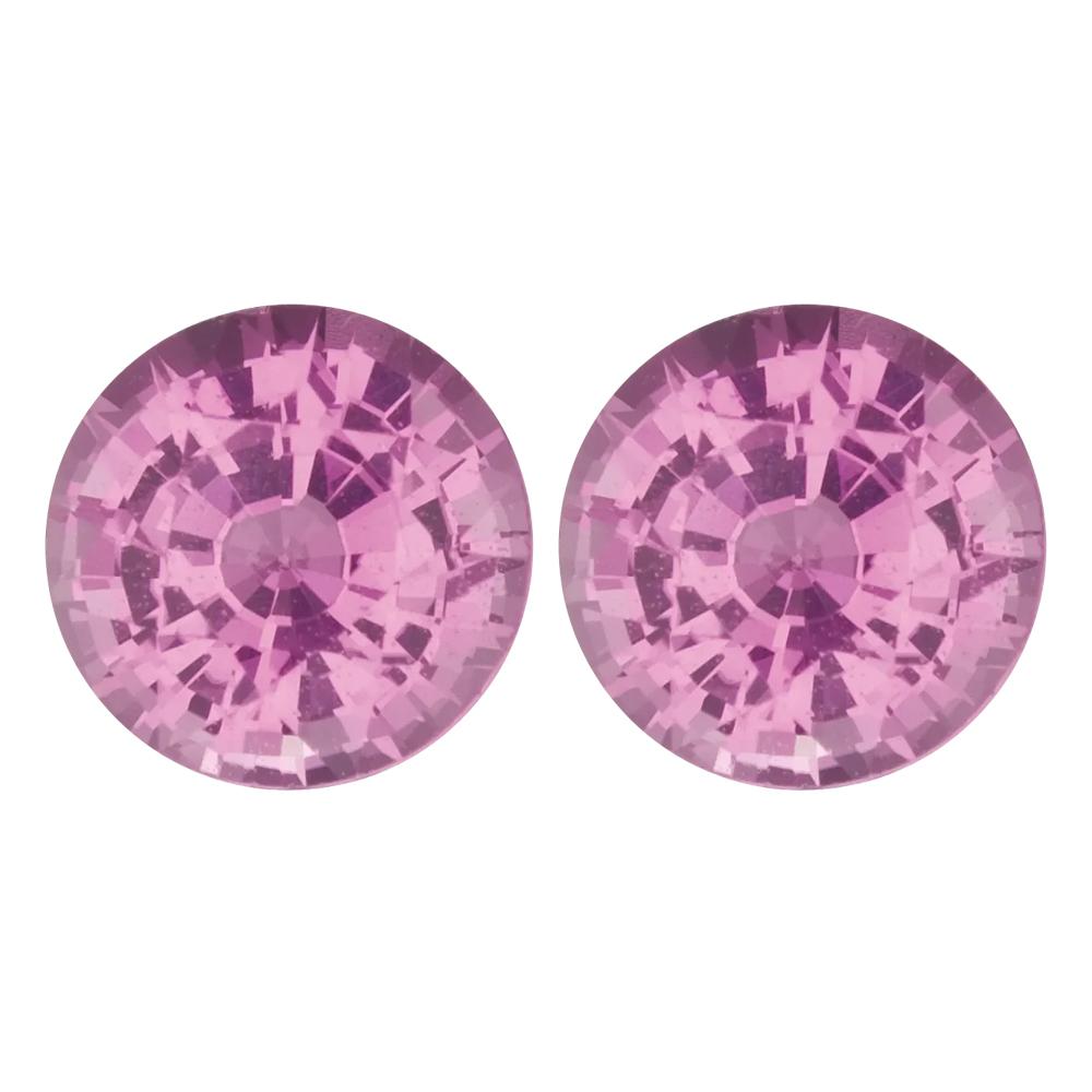 Natural Round Loose Pink Sapphire