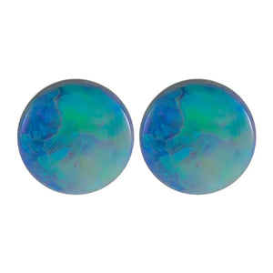Natural Round Cabochon Black Australian Opal