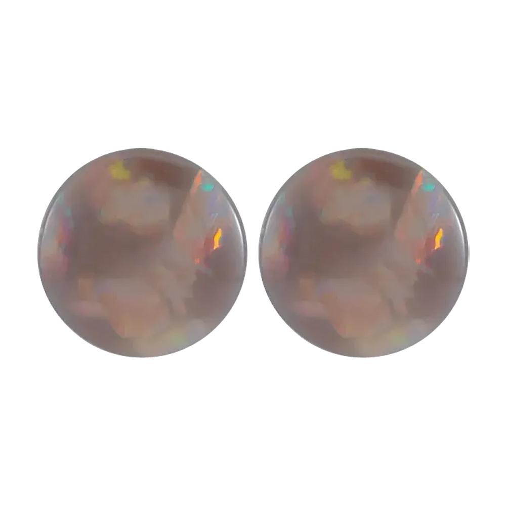 Natural Round Cabochon Black Australian Opal